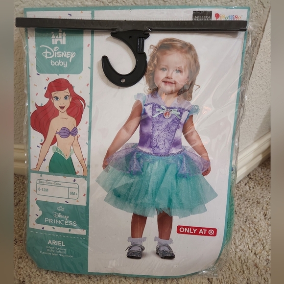 Ariel Infant Costume Disney Baby Princess Halloween Tutu Dress 6-12M - Picture 1 of 3